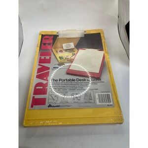Vintage Sun Hill Traveler‎ Portable Desk Yellow Clipboard Storage New Old Stock